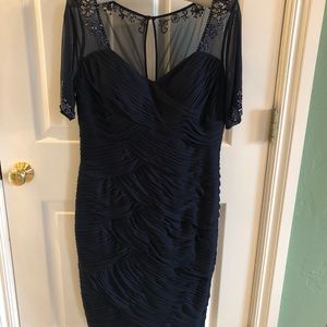 Adrianna Papell Navy Formal Dress